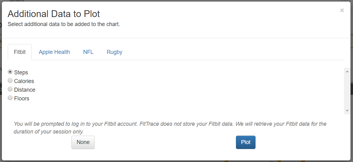 FitTrace integrates with fitness apps FitTrace integrates with fitness apps